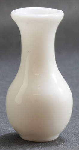 Dollhouse Miniature Tall White Vase
